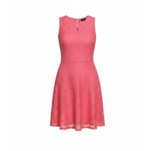 JSP Floral Lace Sleeveless Keyhole Stretch Lined Fit & Flare Dress Pink Size 20